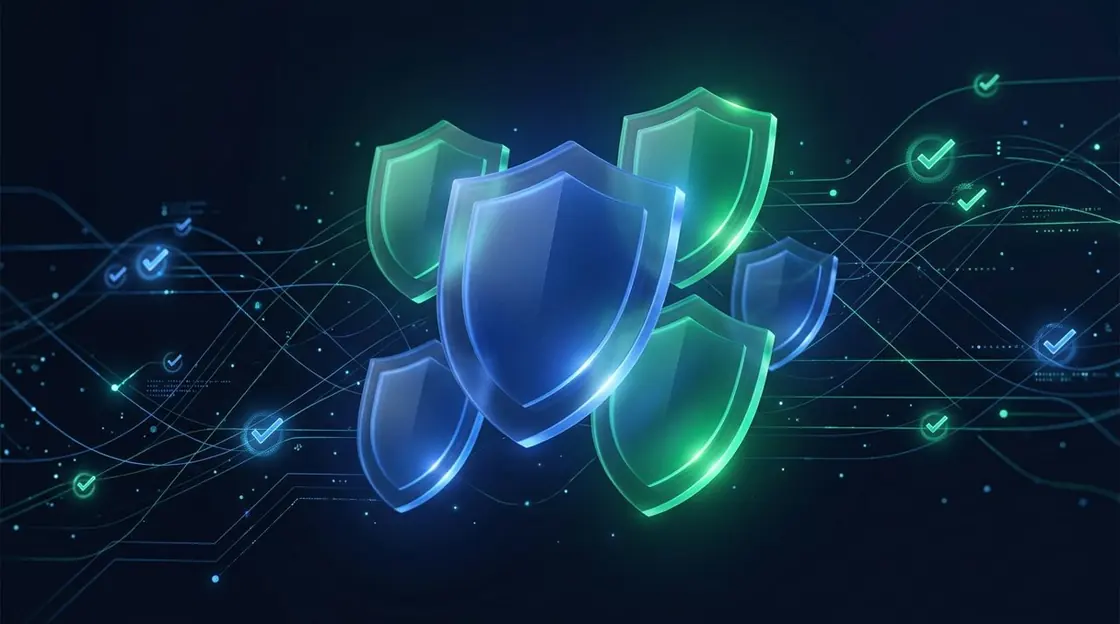 Abstract security artwork illustrating the Verified Zelle-Enabled Bank Account